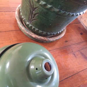 green lamps from the second-hand shop